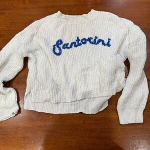 Santorini Mi Ami By Francesca Stitch Crewneck Pullover Size Women's Small